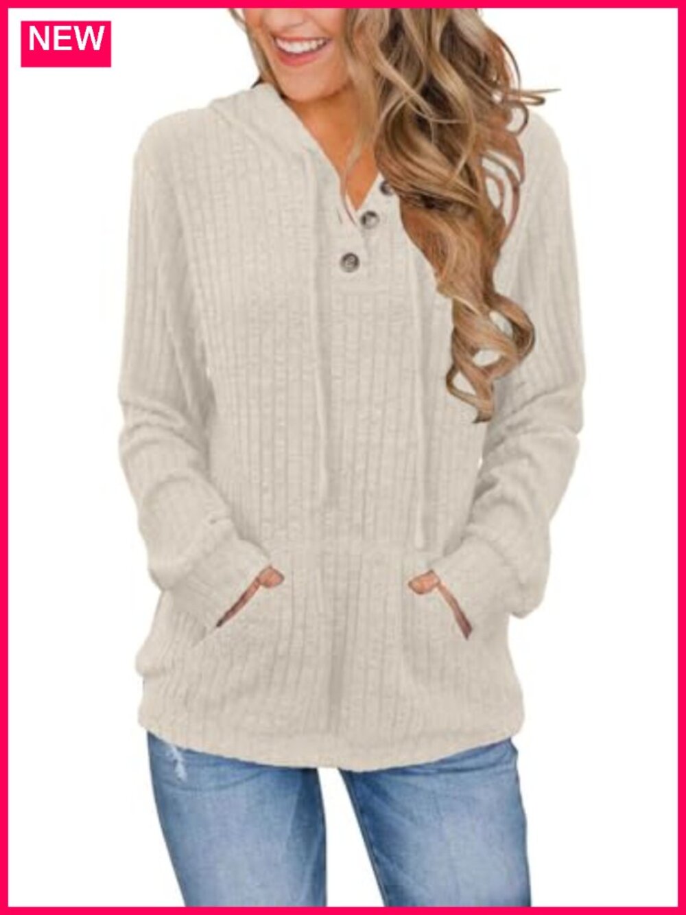Womens Lightweight Long Sleeve Hoodie Sweatshirt Tunic Pullover